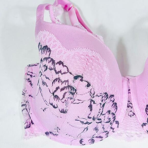 La Senza Bra Lot of 2 Size 34DD Black Pink Padded Underwire Push Up Lace New - Picture 11 of 15